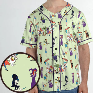 70s Witches Cartoon Characters Unisex Baseball Jersey