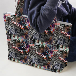 They Live Seamless Pattern Large Tote Bag