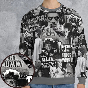 Universal Monsters Pattern All-over Print Sweatshirt