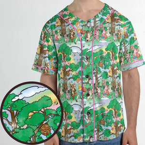 Bear and Friends Winnie the Pooh Unisex Baseball Jersey