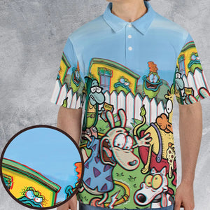 Spunky Style Rocko's Modern Life AOP Men/Women Polo Shirt