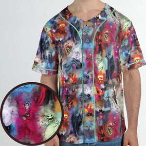 Watercolor Villains Unisex Baseball Jersey