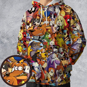 Dogs From Famous Cartoons All-over Print Hoodie