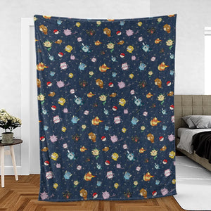 Gengar as Eevee The Eeveelutions Pokemon Fleece Blanket