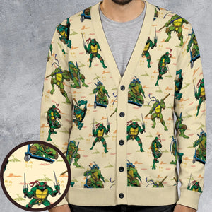 TMNT Characters Weapon Pattern Cardigan