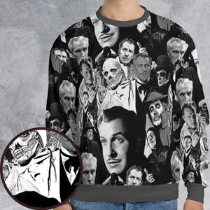 Horror Characters The Many Faces Of Vincent Price All-over Print Sweatshirt