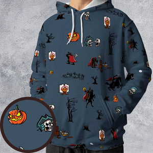 Headless Horseman Ichabod and Mr. Toad All-over Print Hoodie