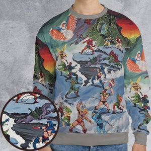 MOTU Castle Grayskull Battle All-over Print Sweatshirt