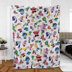 Emotion Characters Inside Out Fleece Blanket