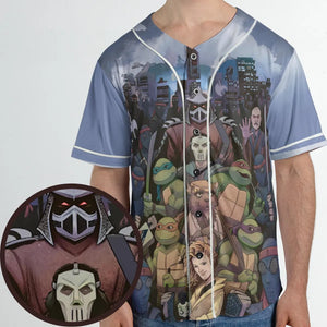 Turtles vs Ninja Teenage Mutant Ninja Turtles Unisex Baseball Jersey