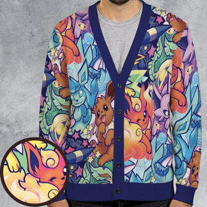 Evolutionary line of Eevee Pokemon Cardigan