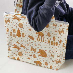Gingerbread Christmas Star Wars Large Tote Bag