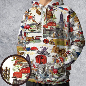 History Of Bedrock Flintstones All-over Print Hoodie