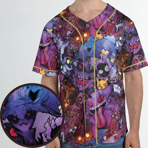 Scaries Poison Pokemon Unisex Baseball Jersey