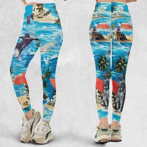 Darth Vader Surfing Legging