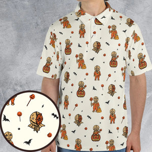 Pumpkin Sam Trick 'r Treat Horror AOP Men/Women Polo Shirt