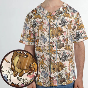 Little Wild Bambi Unisex Baseball Jersey