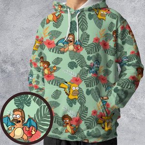 Simpsonmon The Simpsons Pokemon Mashup All-over Print Hoodie