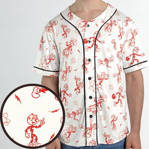 Vintage Style Nostalgic Reddy Kilowatt Unisex Baseball Jersey