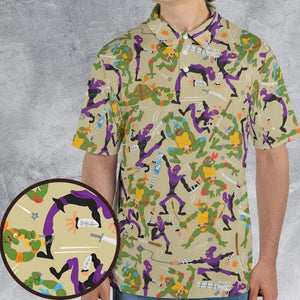 Green and Purple Battle TMNT AOP Men/Women Polo Shirt
