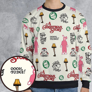 A Christmas Story Pattern All-over Print Sweatshirt