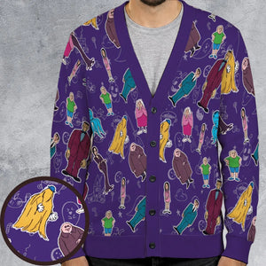 The Addams Family Cartoon Cardigan