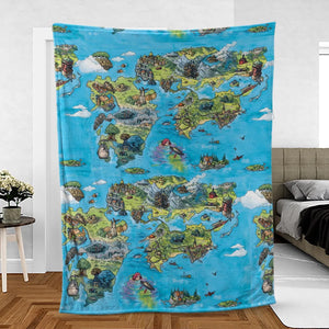 Ghibli Land Fleece Blanket