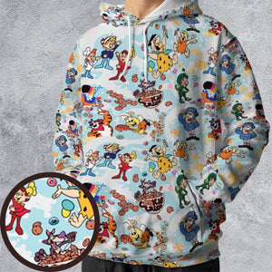 Cereal Favs Large Scale All-over Print Hoodie