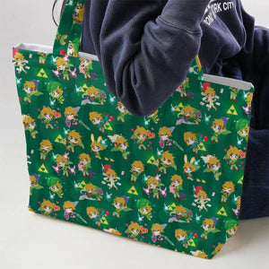 Cute Link Posing The Legend Of Zelda Large Tote Bag