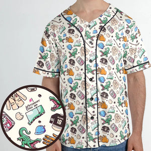Happy Gilmore Pattern Unisex Baseball Jersey