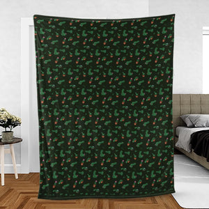 Funny Plants Pattern Fleece Blanket