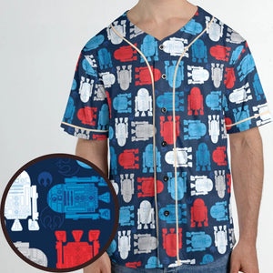R2-D2 Star Wars 4th of July Pattern Unisex Baseball Jersey