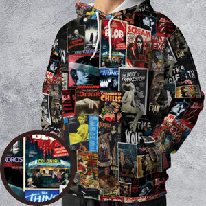Classic Horror Movie Posters Monster Universal Scream Ghostface The Thing All-over Print Hoodie