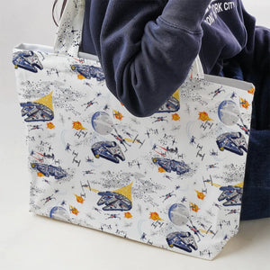Millennium Falcon Patterns Star Wars Large Tote Bag