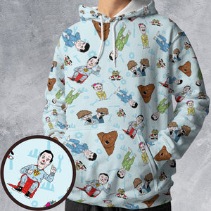 All-over Print Hoodie - JVZLBDTG - - 1