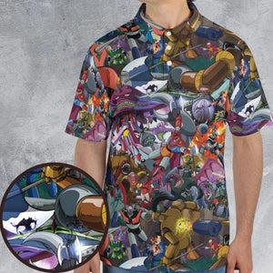 Shogun Warriors Battle AOP Men/Women Polo Shirt