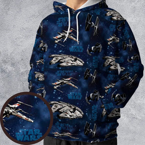 Star Wars Ships Pattern All-over Print Hoodie