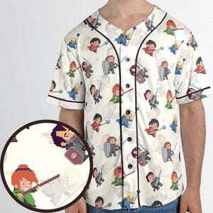 Pixel Fantasy Final Fantasy Unisex Baseball Jersey