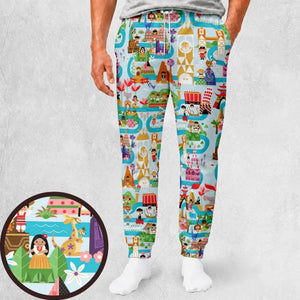 It's Small World Map Sweatpants