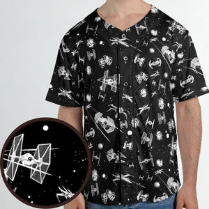 Space Ship Battle Star Wars Unisex Baseball Jersey