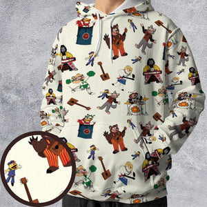 The Rock-afire Explosion Pattern All-over Print Hoodie