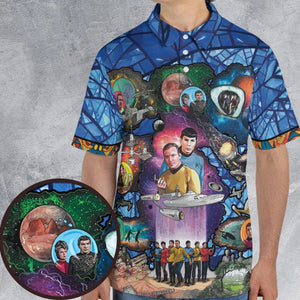 The Beginning Star Trek Pattern AOP Men/Women Polo Shirt