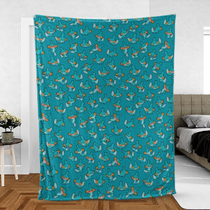 Cute Mudkips Pokemon Fleece Blanket