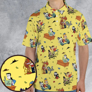 Moose And Squirrel The Adventures of Rocky and Bullwinkle AOP Men/Women Polo Shirt