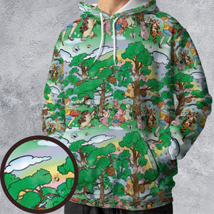 Bear and Friends Winnie the Pooh All-over Print Hoodie