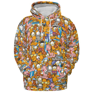 Garfield and Friends All-over Print Hoodie