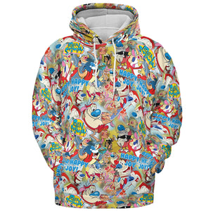 The Ren and Stimpy Show All-over Print Hoodie