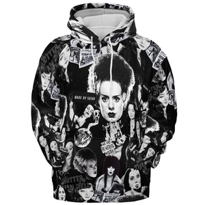Horror Ladies Slay Collage Classic Horror Movies All-over Print Hoodie