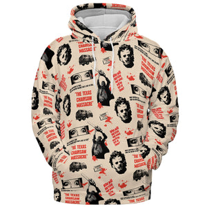 Leatherface The Texas Chainsaw Massacre Horror Pattern All-over Print Hoodie