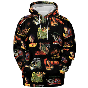 Teaming Monsters All Up Universal Monsters All-over Print Hoodie